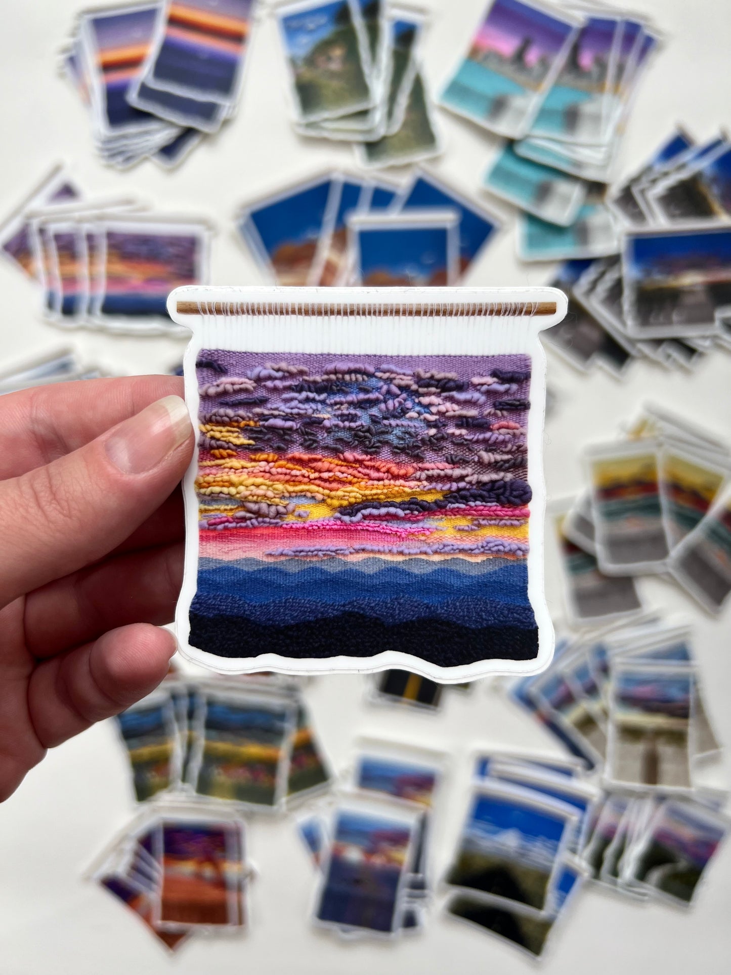 Lavender Mountain Sunrise Sticker